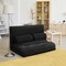 Adjustable Floor Sofa Bed Foldable Corduroy Steel Frame 330 Lbs
